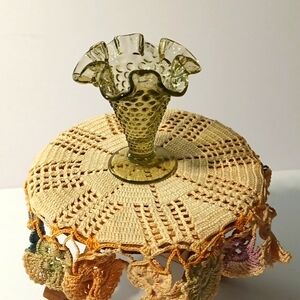 Fenton parfait glass hobnail finish.